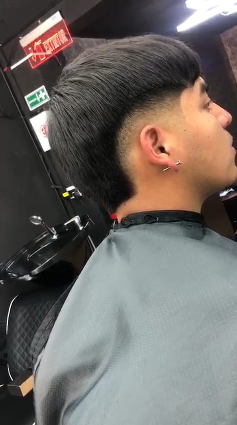 Mullet moderno con fade